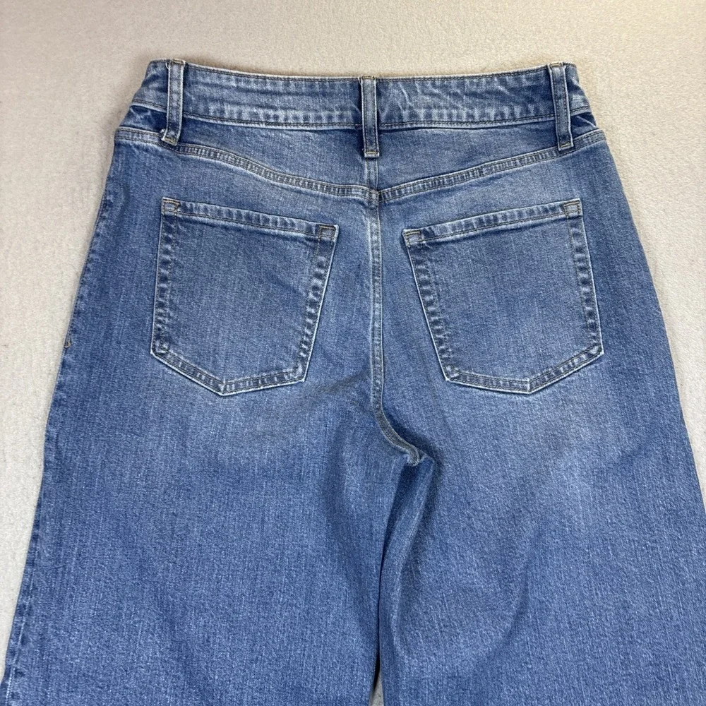 Maurices Wide Leg Jeans Women 10 Blue Women Hi Rise Bohemian